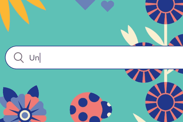 gif of typing "unexplained infertility" in the mosie baby search bar