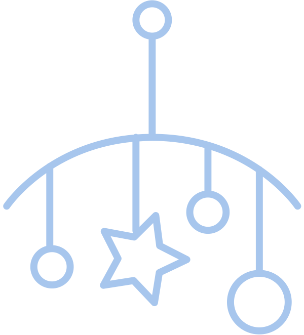 a graphic of a baby mobile
